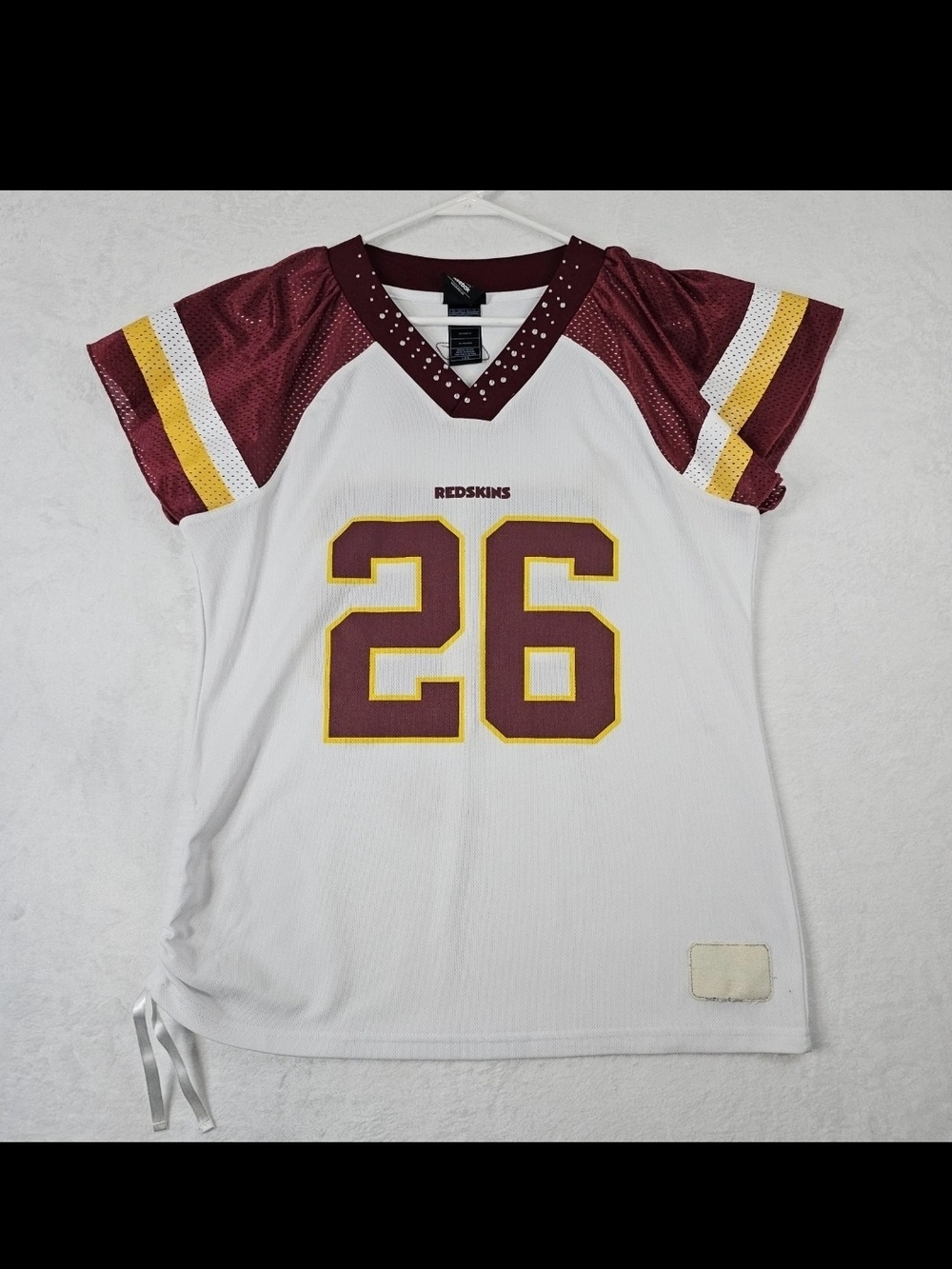 Vintage Reebok Washington Redskins Clinton Portis #26 Jersey White Womens Large